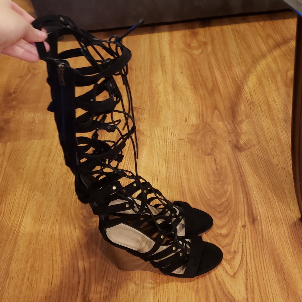 Shoedazzle Gladiator Wedges Sandals